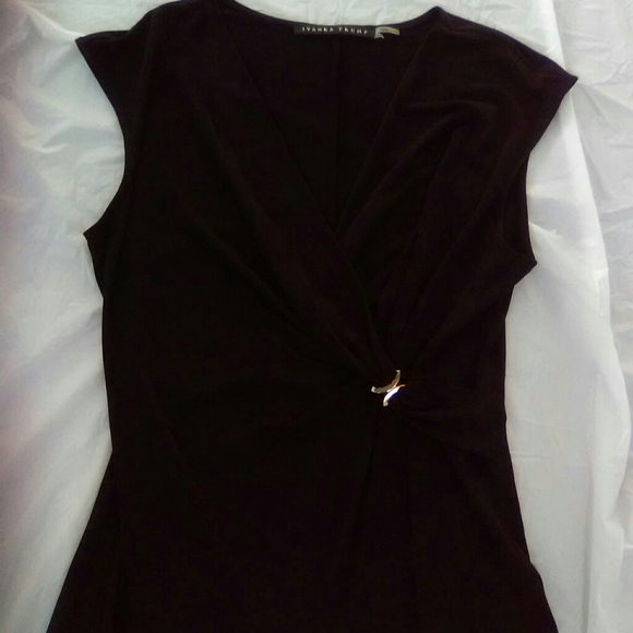 🟦 IVANKA TRUMP Black Blouse - Picture 2 of 2